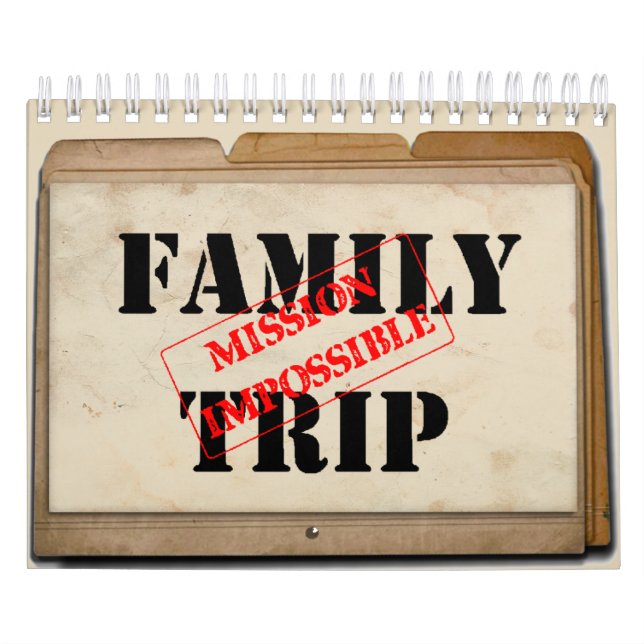 Family Trip Mission Impossible Calendar (Cover)