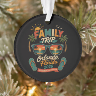 Family Trip Orlando Florida 2026 Ornament