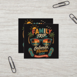 Family Trip Orlando Florida 2026 Square Business Card