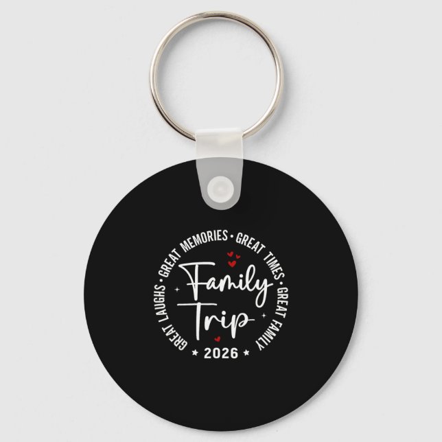 Family Trip Vacation 2026 Matching Group  Keychain (Front)