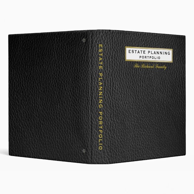 Family Trust Black Strategic Estate Planner Binder (Background)