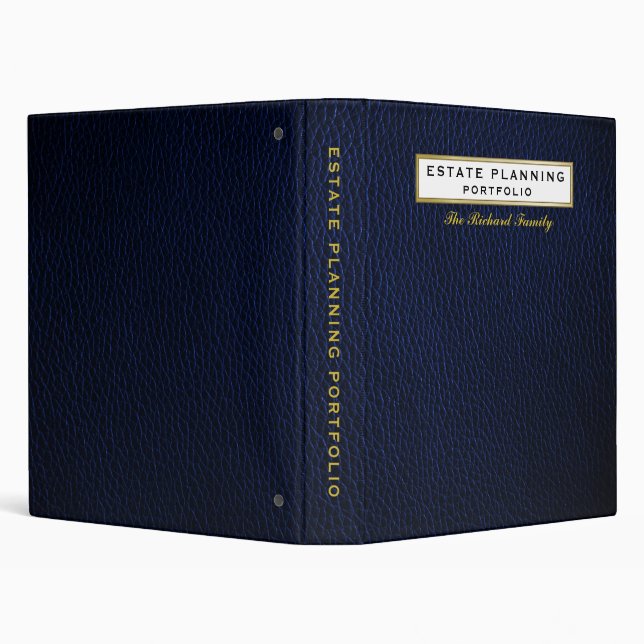 Family Trust Navy Blue Strategic Estate Planner Binder (Background)