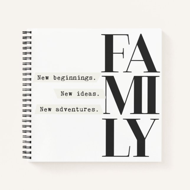 Family typography notebook (Front)