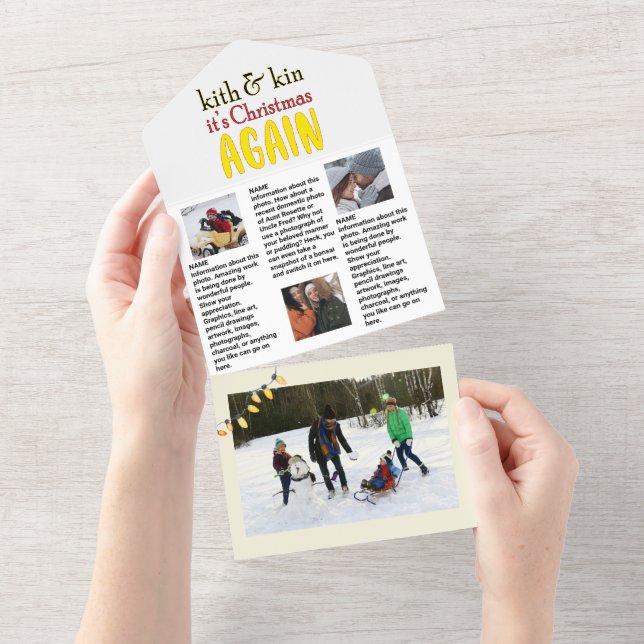 Family Update News 🎄✨ Christmas Photo All In One Invitation (Tearaway)