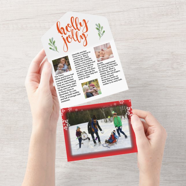 Family Update News 🎄✨ Christmas Photo All In One Invitation (Tearaway)