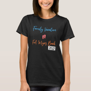 Family Vacation 2022 Palm Tree Florida Fort Myers  T-Shirt