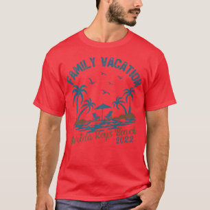 Family Vacation 2022 Palm Tree Florida Keys Beach  T-Shirt