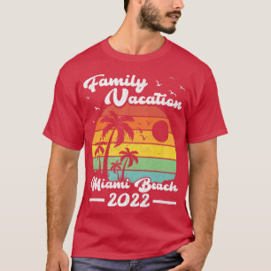 Family Vacation 2022 Vintage Florida Miami Beach  T-Shirt