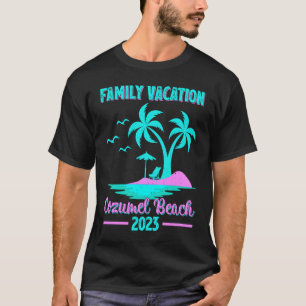 Family Vacation 2023 Palm Tree Mexico Cozumel Beac T-Shirt