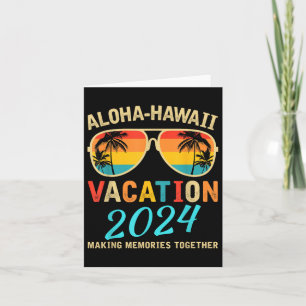 Family Vacation 2024 Aloha Hawaii Hawaiian Matchin Card