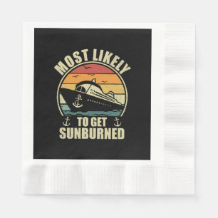 Family Vacation 2024 Most Likely To Get Sunburned Napkin