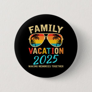 Family Vacation 2025 Beach Matching Summer Vacatio 2 Inch Round Button