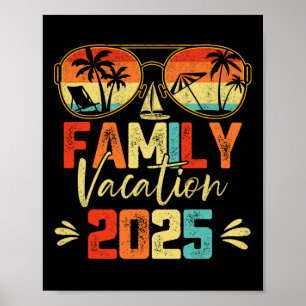 Family Vacation 2025 Beach Matching Summer Vacatio Poster
