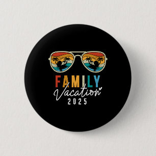 Family Vacation 2025 Beach Summer Men Women Kids M 2 Inch Round Button