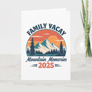 Family Vacation 2025 Mountain Trip Memories Matchi Card