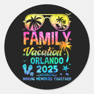 Family Vacation 2025 Orlando Matching Memories Tog Classic Round Sticker