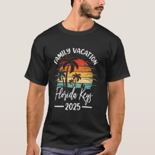 Family Vacation 2025 Vintage Florida Keys Beach T-Shirt