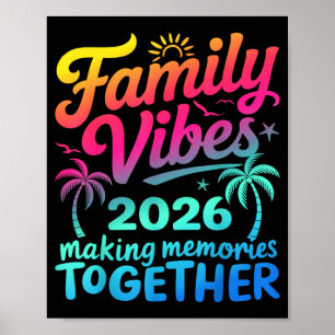 Family Vacation 2026 Beach Matching Family Summer Poster