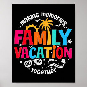 Family Vacation 2026 Beach Matching Family Summer Poster