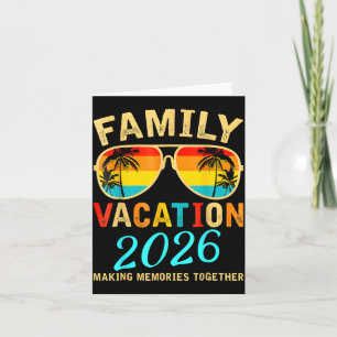 Family Vacation 2026 Beach Matching Summer Card