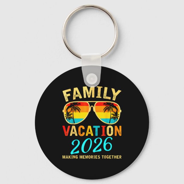 Family Vacation 2026 Beach Matching Summer Vacatio Keychain (Front)