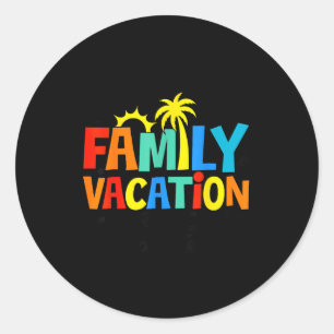 Family vacation 2026 family matching summer classic round sticker