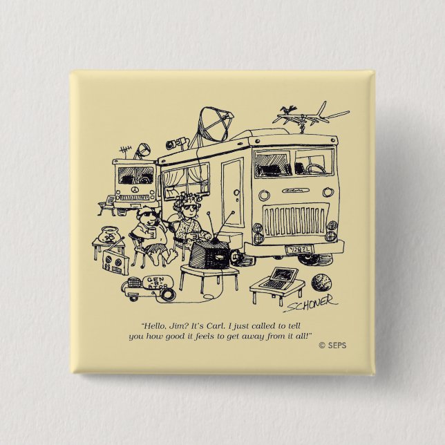 Family Vacation 2 Inch Square Button (Front)
