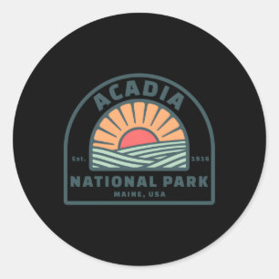 Family Vacation Acadia National Park Classic Round Sticker