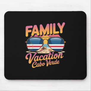 Family Vacation Beach Cabo Verde Pride Verdian Cap Mouse Pad