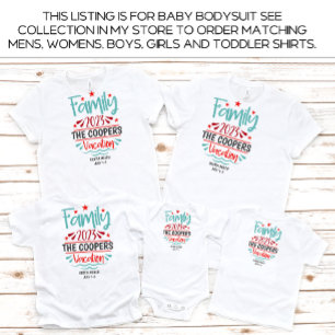 Family Vacation Beach Summer Custom Baby Bodysuit