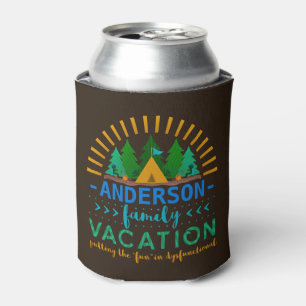 Family Vacation Camping Trip Funny   Add Name Can Cooler