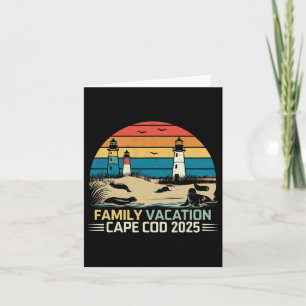 Family Vacation Cape Cod 2025 Coastal Vacation Lig Card