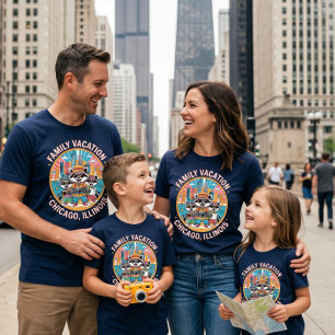 Family Vacation Chicago Illinois Matching Group T-Shirt