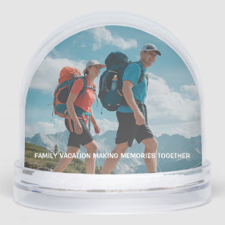 Family Vacation Couple Trip Snowglobe