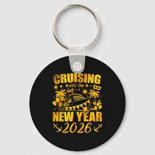 Family Vacation Cruise Ship 2026 New Year Party Cr Keychain