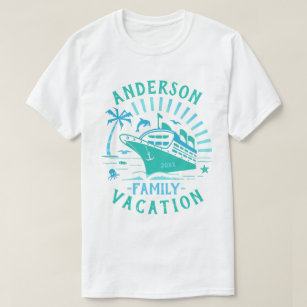 Family Vacation Cruise Ship Trip   Personalized V2 T-Shirt