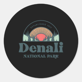 Family Vacation Denali National Park Classic Round Sticker