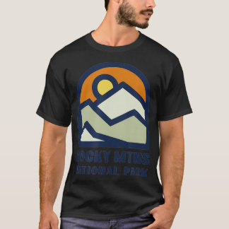 Family Vacation Design  Retro Rocky Mountains Nati T-Shirt