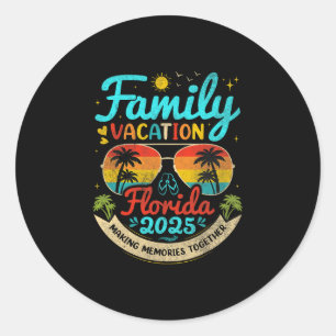 Family Vacation Florida 2025 Florida Group Summer  Classic Round Sticker