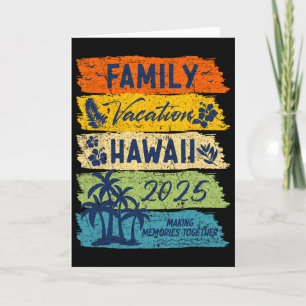 Family Vacation Hawaii 2025 Matching Group Vacatio Card