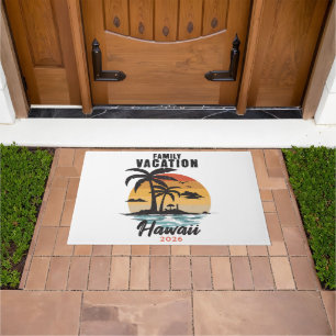 Family Vacation Hawaii 2026 Tropical Doormat