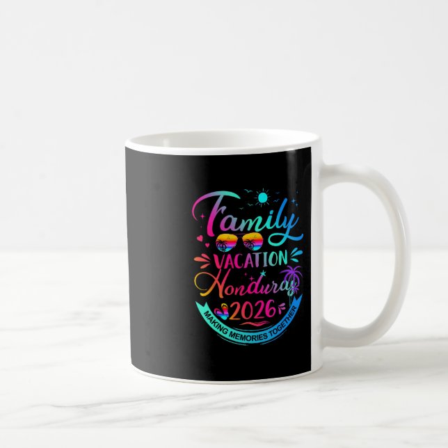 Family Vacation Honduras 2026 Palm Tree Gift  Coffee Mug (Right)