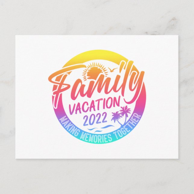 Family Vacation Making Memories Together Classic  Postcard (Front)