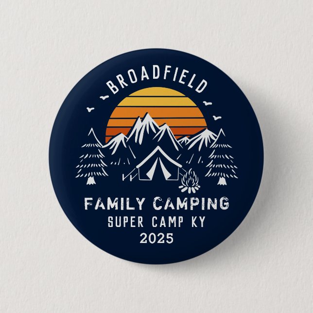 Family Vacation Matching Camping Custom 2 Inch Round Button (Front)