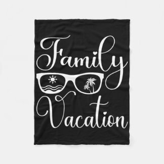 Family Vacation Matching Summer Trip Fleece Blanket