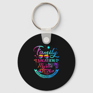 Family Vacation Myrtle 2026 Palm Tree Gift Keychain