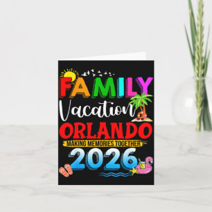 Family Vacation Orlando 2026 Matching Group Summer Card