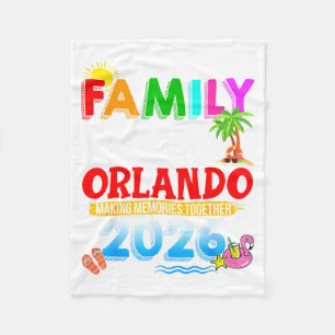 Family Vacation Orlando 2026 Matching Group Summer Fleece Blanket