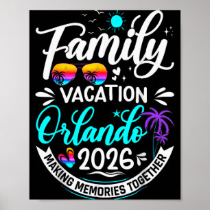 Family Vacation Orlando 2026 Matching Summer Vacat Poster