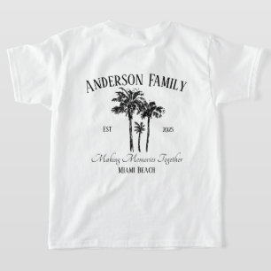 Family vacation Palm Tree Retro Summer T-Shirt